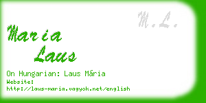 maria laus business card